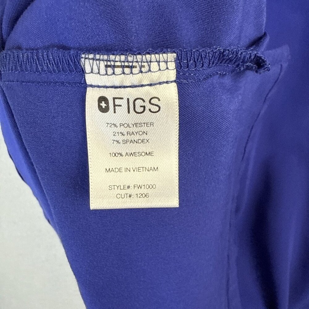 Figs Technical Collection Pullover Scrub Top Women’s Size XL Blue Vet Tech Nurse - Picture 8 of 10